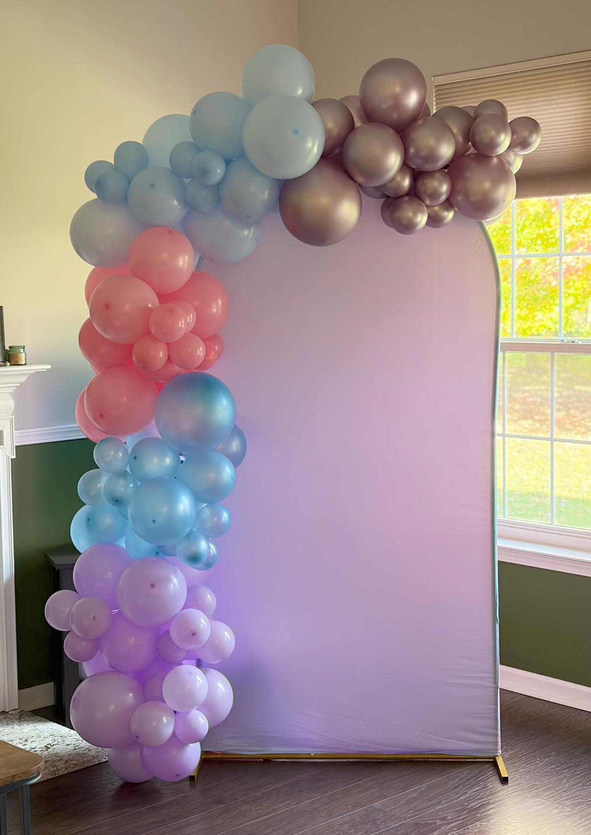 Balloon decor with chiara backrop.
